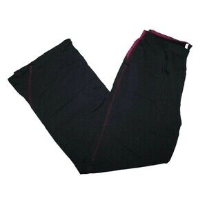 Jockey Womens Athletic Pants Black Pink Stripe Size Med Yoga Pants Running Hike